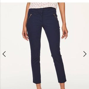LOFT Outlet Modern Skinny Ankle Trousers Navy Moto